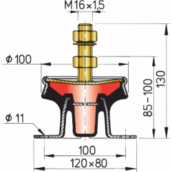 Vetus Motorfästen (upp till 80 hk) - 1