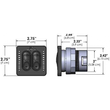 Lenco Betjeningspanel 2-delt Indikator - 2