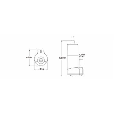 Dränkbar pantrypump 12 V - 16 l/min - 2