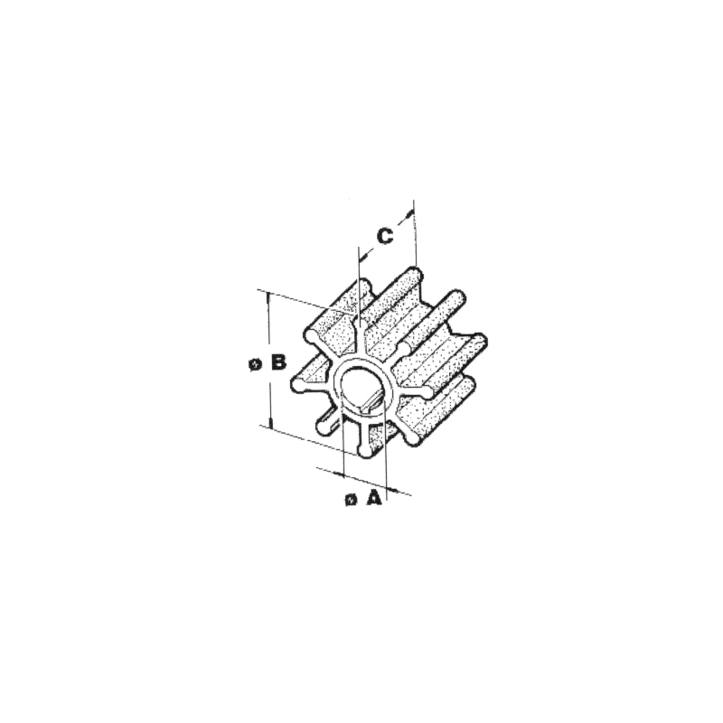 Impeller til Jabsco Water puppy 2000 - 1