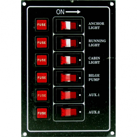 Kontaktpanel med 6 kontakter - 5